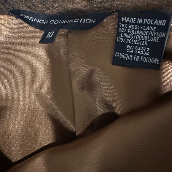 French Connection Wool Blend Brown Skirt - Picture 3 of 4